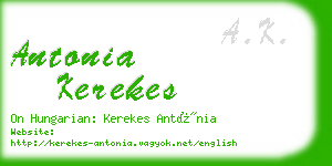 antonia kerekes business card